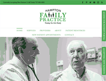 Tablet Screenshot of hamptonfamilypractice.com